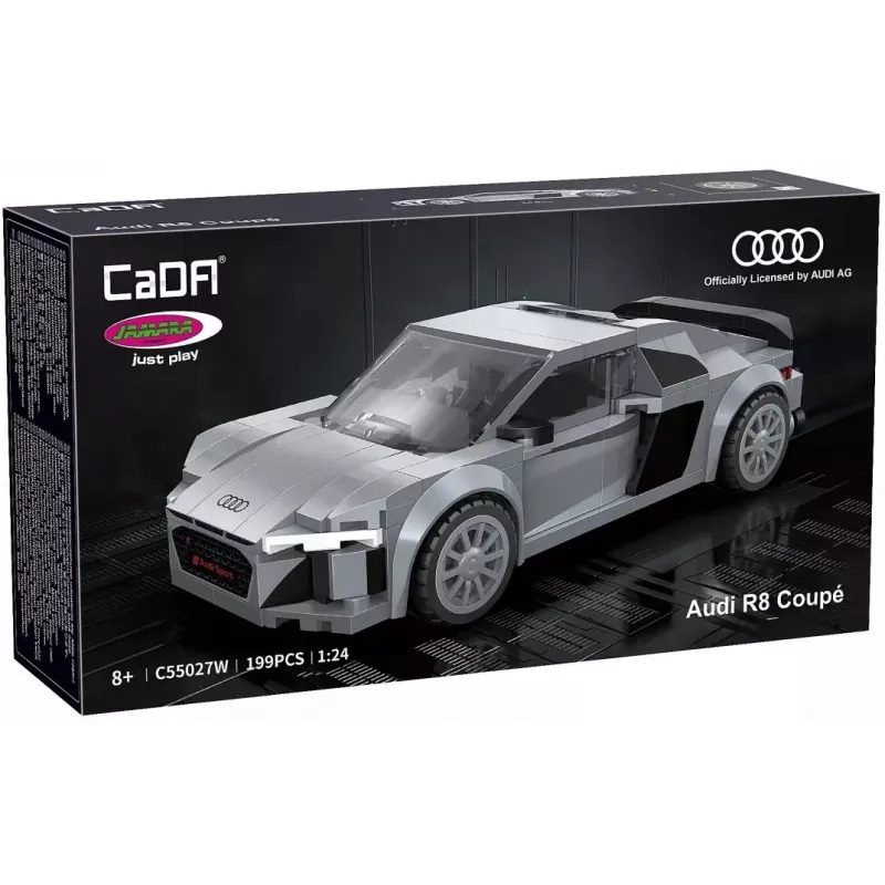 Jamara CaDA konstruktors Audi R8 Coupe, pelēks, 1:24, 8+