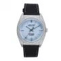 JASON HYDE JH10016 unisex analogais pulkstenis ar 40mm rozā zelta nerūsējošā tērauda korpusu un melnu pārstrādātas ādas siksniņu