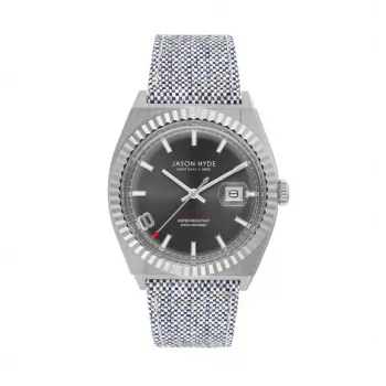 JASON HYDE MAN JH30001 40mm Kvarca Pulkstenis Melns Ciparnīca Melna Auduma Siksniņa