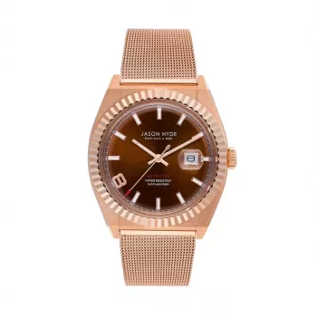 JASON HYDE MAN JH30005 Pulkstenis 40mm Zils Ciparnīca Sudraba Tērauda Siets