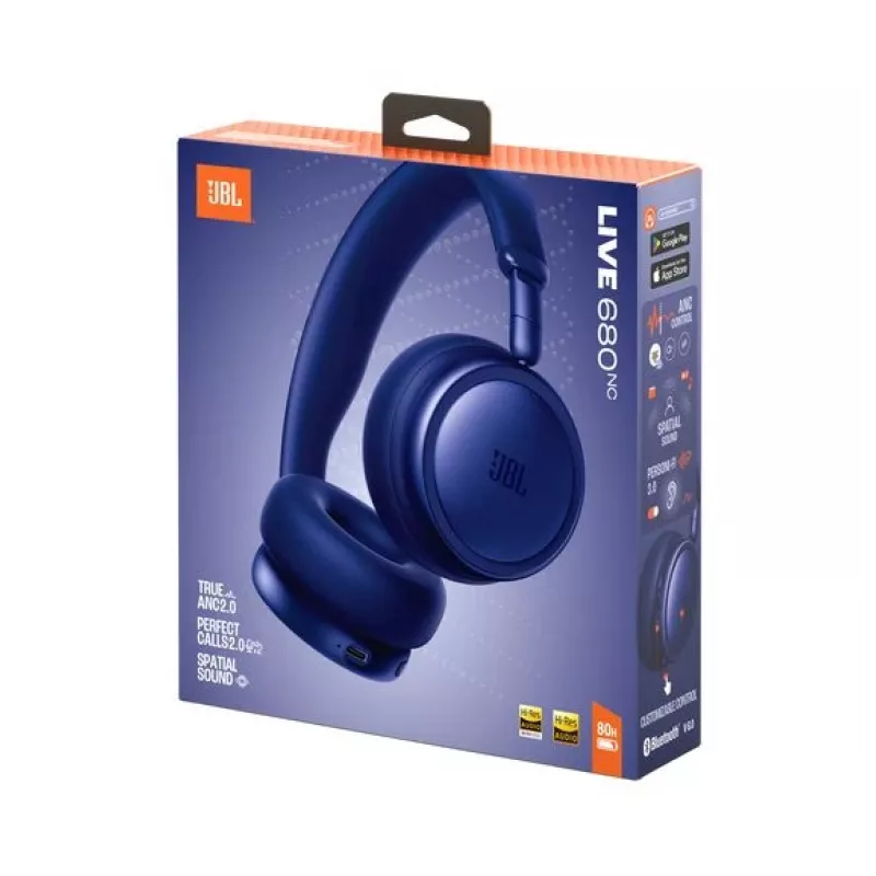 JBL Live 680NC bezvadu on-ear austiņas ar adaptīvu trokšņu slāpēšanu