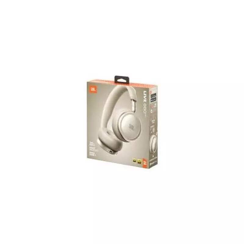 JBL Live 680NC bezvadu austiņas (uz auss) ar adaptīvo trokšņu slāpēšanu, smilšu krāsā