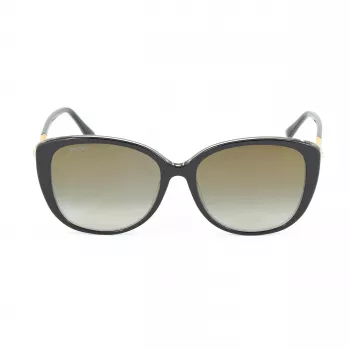 JIMMY CHOO ALY-F-S-AE2 Sieviešu kaķacs formas saulesbrilles Zelts Brūns gradients 54/18/145 mm