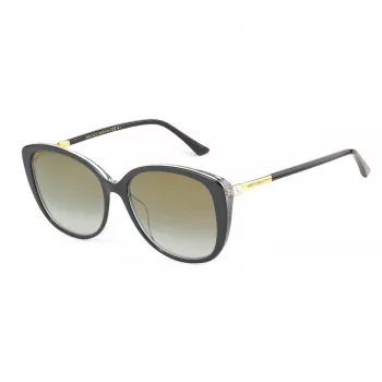 JIMMY CHOO ALY-F-S-AE2 Sieviešu kaķacs formas saulesbrilles Zelts Brūns gradients 54/18/145 mm