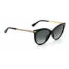 JIMMY CHOO AXELLEGS8079O Sieviešu tauriņstila kaķacs formas saulesbrilles - Melns rāmis, gradientpelēkas lēcas 56/16/145 mm