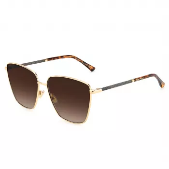 JIMMY CHOO LAVI-S-06JHA Sieviešu tauriņu saulesbrilles tumši Havana brūns gradients 60mm