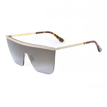 Jimmy Choo Leah/S 06JHA Sieviešu saulesbrilles – zelta metāla tauriņa rāmis, brūnas gradienta lēcas 57mm