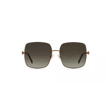 JIMMY CHOO LILI-S-J7D Sieviešu Butterfly Cat Eye Saulesbrilles Zelta Metāla Rāmis Brūni Gradienta Lēcas 58mm