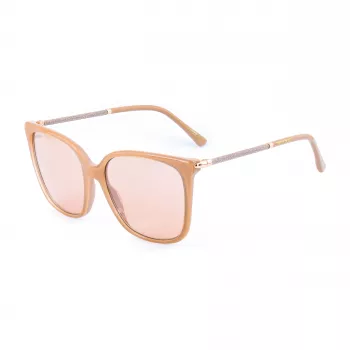 Jimmy Choo Women's Scilla F/S WM2S Sauļošanās Brilles - Melns Acetāta Butterfly/Cat-Eye Rāmis ar Pelēkām Gradienta Lēcām - 52/15/140 mm