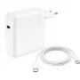 JLC 96W USB-C barošanas adapteris ar 2m USB-C kabeli, USB PD 3.0, UK kontaktdakša, balts (Bulk)