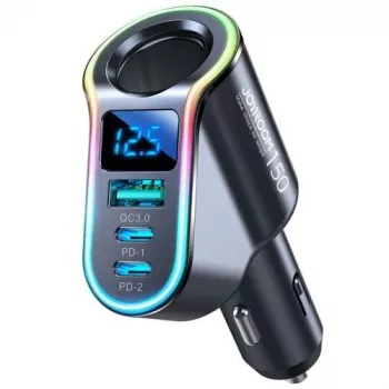 Joyroom Car Charger 4-in-1 Bluetooth FM Transmitter PD 150W Black (JR-CL21)