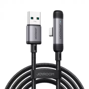 Joyroom EnjoyX Series USB-A uz USB-C 90° kabelis A56, 3A, 480 Mbps, 1.2m, Melns (S-A56)
