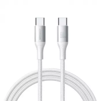 JOYROOM Flash Series USB-C uz USB-C kabelis A28, 60W, 480 Mbps, 2m, balts (S-A28-CCW2)