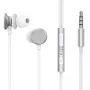 Joyroom Wired Series JR-EW03 austiņas ar tālvadību un mikrofonu, 3,5 mm spraudnis, sudraba