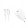 JOYROOM JR-TCF20 20W USB-C sienas lādētājs ar USB-C uz USB-C kabeli (1m)