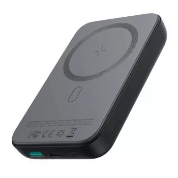 Joyroom JR-W020 20W Mini Magnetic Wireless Power Bank 10000mAh Black with USB to Type-C 0.25m Cable