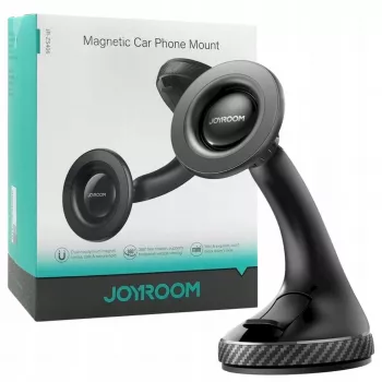 JOYROOM JR-ZS406-BLK Magnētiskais automašīnas turētājs vējstiklam, 360° rotācija, melns