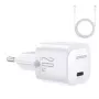 Joyroom Mini USB-C Lādētājs 20W PD ar USB-C uz Lightning Kabeli - Balts JR-TCF02