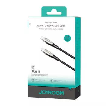 JOYROOM Star-Light USB-C to USB-C kabelis SA27-CC5 1,2m Melns 100W