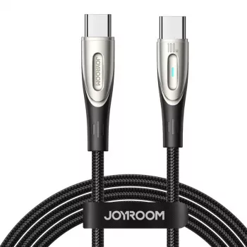 JOYROOM Star-Light USB-C to USB-C kabelis SA27-CC5 1,2m Melns 100W