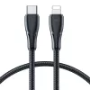 Joyroom Surpass Series USB-C uz Lightning ātrās uzlādes un datu kabelis 20W PD, 1,2m, melns (S-CL020A11)