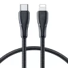 Joyroom Surpass Series USB-C uz Lightning ātrās uzlādes un datu kabelis 20W PD, 1,2m, melns (S-CL020A11)