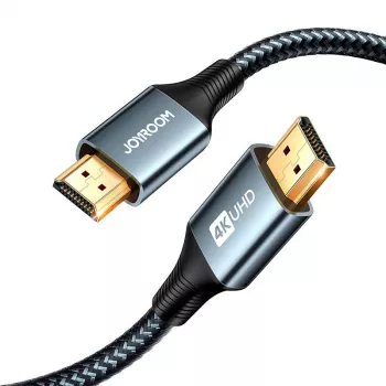JOYROOM SY-20H1 HDMI 2.0 kabelis 2m 4K 60Hz pīts neilons pelēks