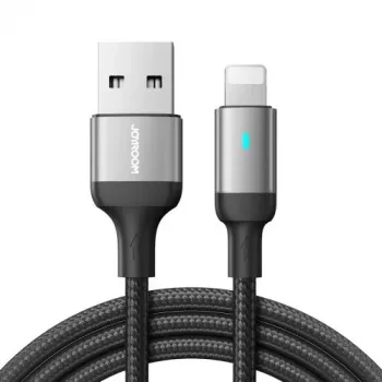 Joyroom USB-A to Lightning kabelis, 2.4A, 1,2m, melns (S-UL012A10)