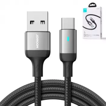 JOYROOM USB-A uz USB-C datu kabelis, 3A, 1,2m, melns (S-UC027A10)
