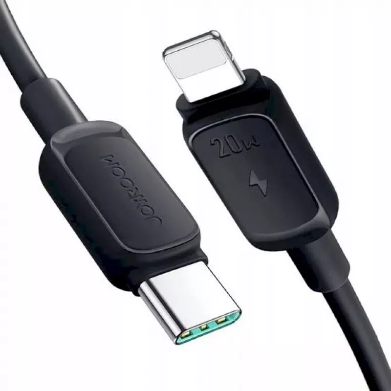JOYROOM USB-C uz Lightning kabelis Multi-Color Series A14, 20W, 480 Mbps, 1,2 m, melns (S-CL020A111B)