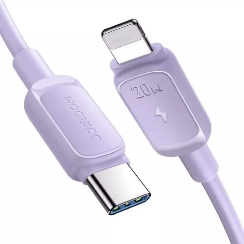 JOYROOM USB-C to Lightning kabelis Multi-Color Series A14, 20W PD, 480 Mbps, 1.2m, Purple (S-CL020A11P)