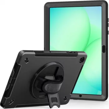 JT Berlin izturīgs futrālis ar statīvu un rokturi Samsung Galaxy Tab A11+ 2025, melns, bez iepakojuma 30023