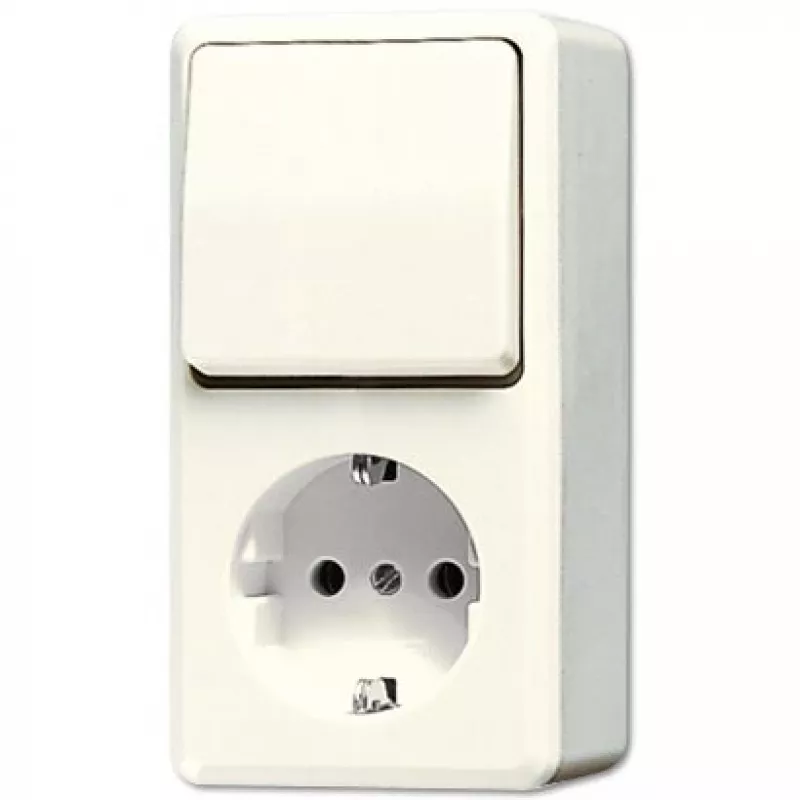 JUNG 676A Schuko kontaktligzda Type F ziloņkaula