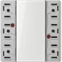 JUNG LS 5073 TSM 3-gang push-button switch insert, 10A 250V, Alpine White