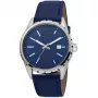 JUST CAVALLI MAN JC1G082L0095 42mm kvarca analogais pulkstenis ar zilu ciparnīcu un ādas siksniņu