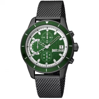 JUST CAVALLI MAN JC1G215M0065 42mm nerūsējošā tērauda sieta pulkstenis