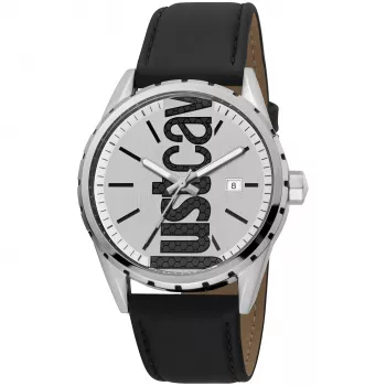 JUST CAVALLI MAN Watch JC1G082L0105 (42mm) Blue Dial Blue Leather Strap