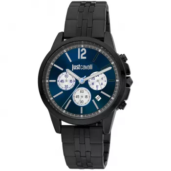 Pulkstenis JUST CAVALLI MAN JC1G175M0275 42mm Nerūsējošais tērauds Zils ciparnīca