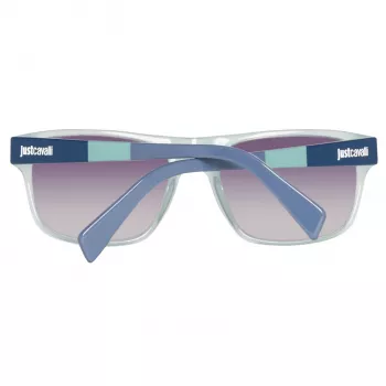 JUST CAVALLI Unisex saulesbrilles JC743S-5787B Zils rāmis Pelēkas gradienta lēcas 57mm