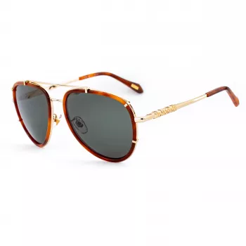 JUST CAVALLI Unisex Sunglasses SJC029V5701GZ Black Frame Grey Gradient Lens 57/17/140 mm