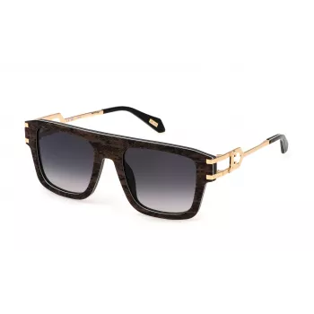 JUST CAVALLI Unisex Sunglasses SJC096-5307TZ Havana Acetate Frame Brown Polycarbonate Lens 53mm