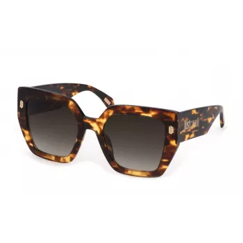 JUST CAVALLI Sieviešu Saulesbrilles SJC021-530743 Havana Acetāta Rāmis Brūnas Gradienta Lēcas 53mm