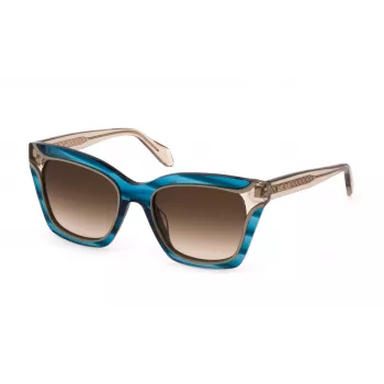 JUST CAVALLI Sieviešu Saulesbrilles SJC024V520931 Havana Acetāta Rāmis Brūnas Gradienta Lēcas 52mm