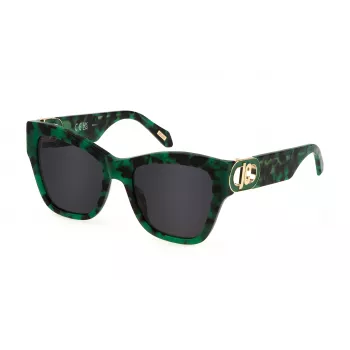 JUST CAVALLI Sieviešu saulesbrilles SJC037-54092I Havana Brūns Acetāts Ģeometrisks Rāmis 54mm