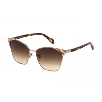 JUST CAVALLI Sieviešu Saulesbrilles SJC093-5802AM Havana Butterfly Acetāts