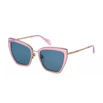 JUST CAVALLI Women Sunglasses SJC092-5306SM Black/Grey Butterfly Acetate 53mm