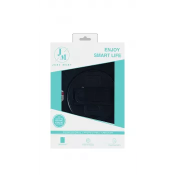 JUST MUST JM Rugged Case Grip Samsung Galaxy Tab Active Pro / Active4 Pro / Active5 Pro ar siksnu Melns