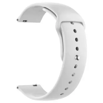 Just Must JM S1 Silikona pulksteņa siksniņa 22 mm Balta Samsung Galaxy Watch 4/5/6 un citiem