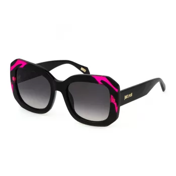 JUSTCAVALLI SJC085-5409P2 kvadrātveida saulesbrilles sievietēm, Havana brūns rāmis, brūnas polarizētas lēcas, 54mm