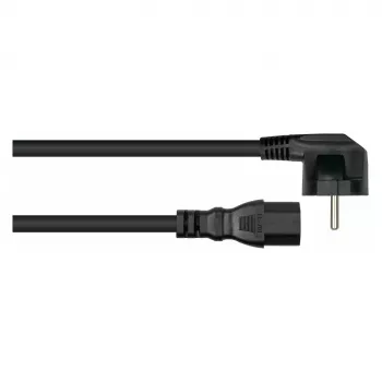 KABELMEISTER leņķa Schuko uz IEC C15 barošanas vads 0.5m melns
